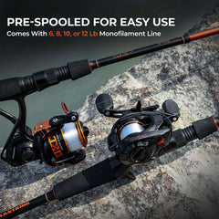 KastKing Brent Chapman Baitcaster Rod and Reel Combo with Tackle Kit