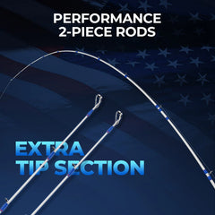 KastKing Royale Legend Patriot Twin-Tip Baitcaster Rod and Reel Combo